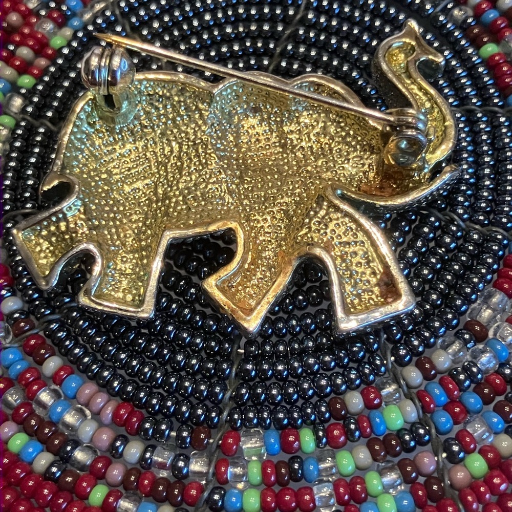 BLING ELEPHANT BROOCH VINTAGE - Picture 6 of 9